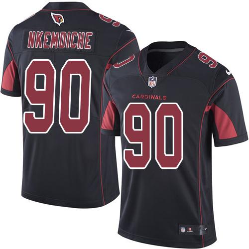Nike Cardinals #90 Robert Nkemdiche Black Men's Stitched NFL Limited Rush Jersey - Click Image to Close